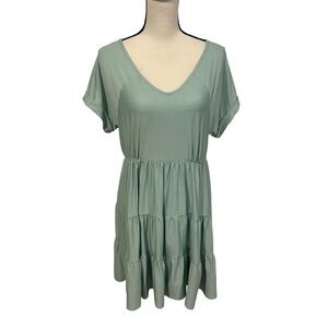 Umgee Layered Dress Mint Green Size Medium Summer Feminine